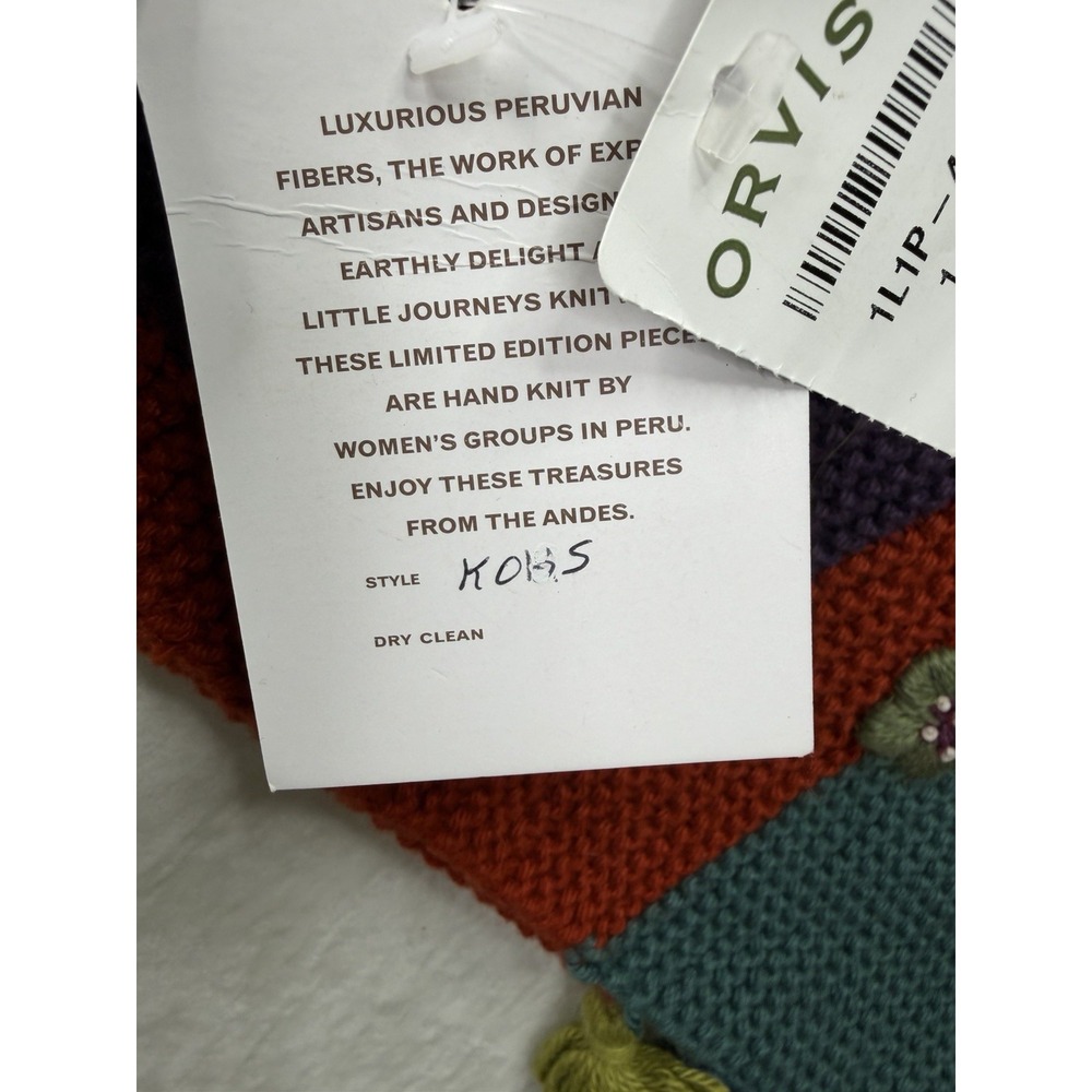 Little Journeys Chicago Kors Hand Knit Multi Color Rectangle Scarf - Picture 7 of 12